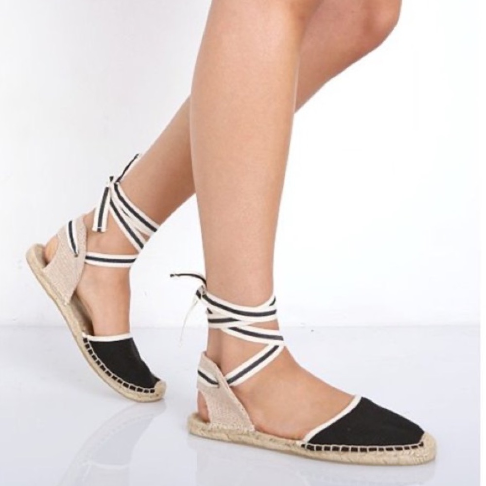 Soludos Ankle Wrap Espadrilles Size 7